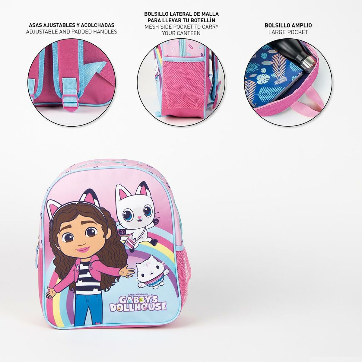Gabby's Dollhouse Schultasche Rosa – Produktansicht 6