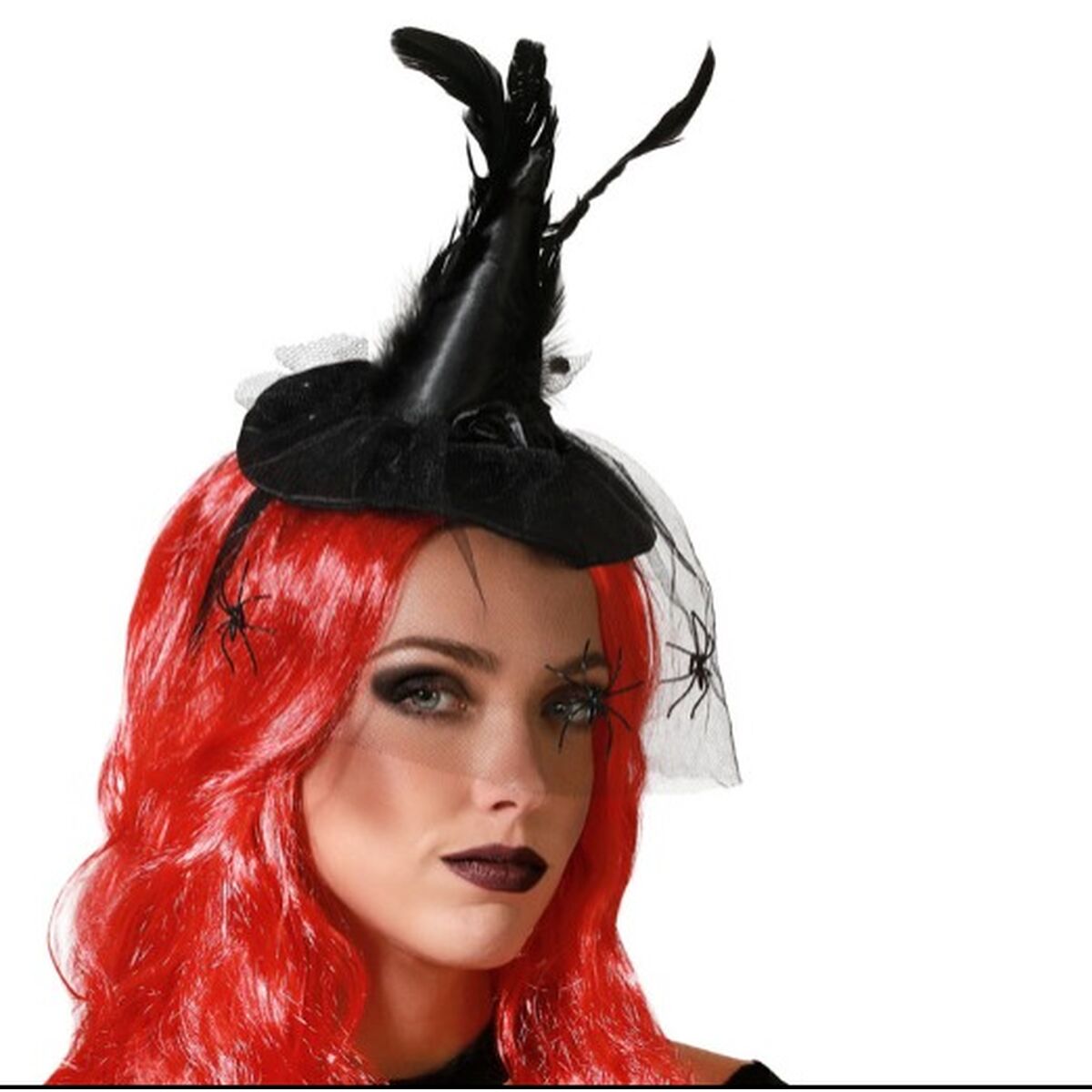 Stirnband Hut Witch Halloween Feathers – Produktansicht 1