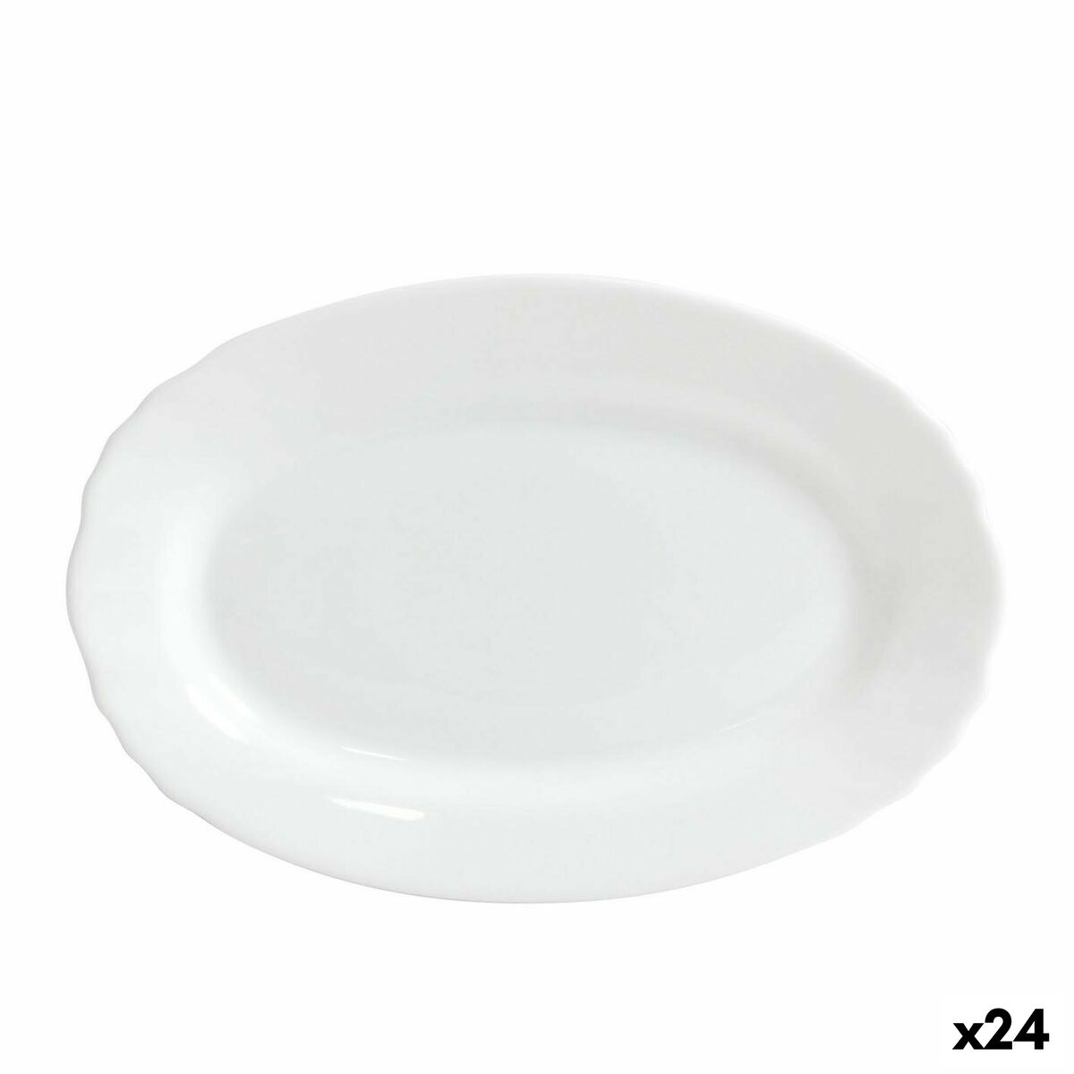 Serving Platter Bormioli Ebro Glass Oval 23 x 15,5 x 2,1 cm (24 Stück) – Produktbild 1