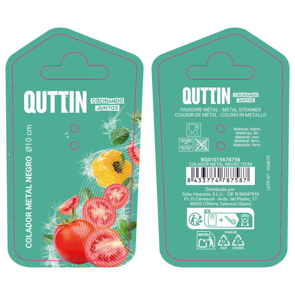Quttin Strainer Schwarz Metall Ø 10 cm – Produktansicht 5
