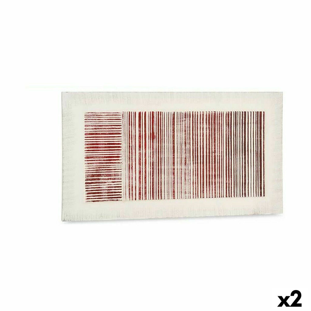 Gift Decor Leinwandbild Weiß Rosa Stripes mit relief – Produktansicht 1