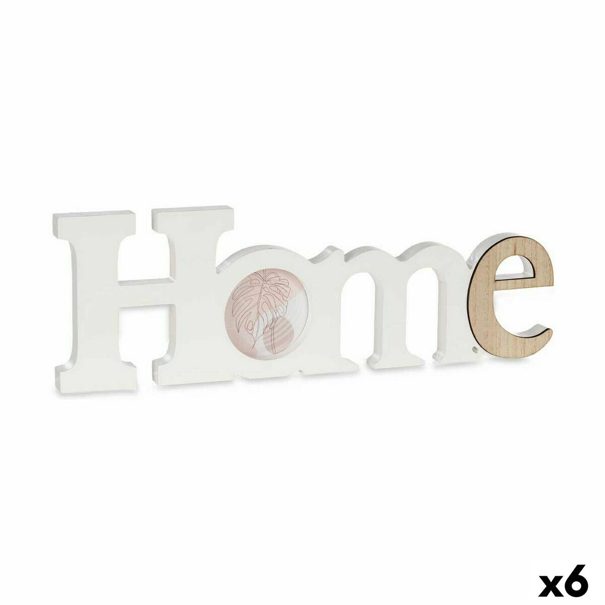Photo frame Gift Decor Home Weiß Braun MDF Holz (6 Stück) – Produktbild 1