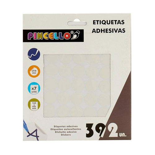 Adhesive labels Pincello Weiß Ø 18 mm 17 x 4 x 19,5 cm (12 Stück) – Produktbild 2