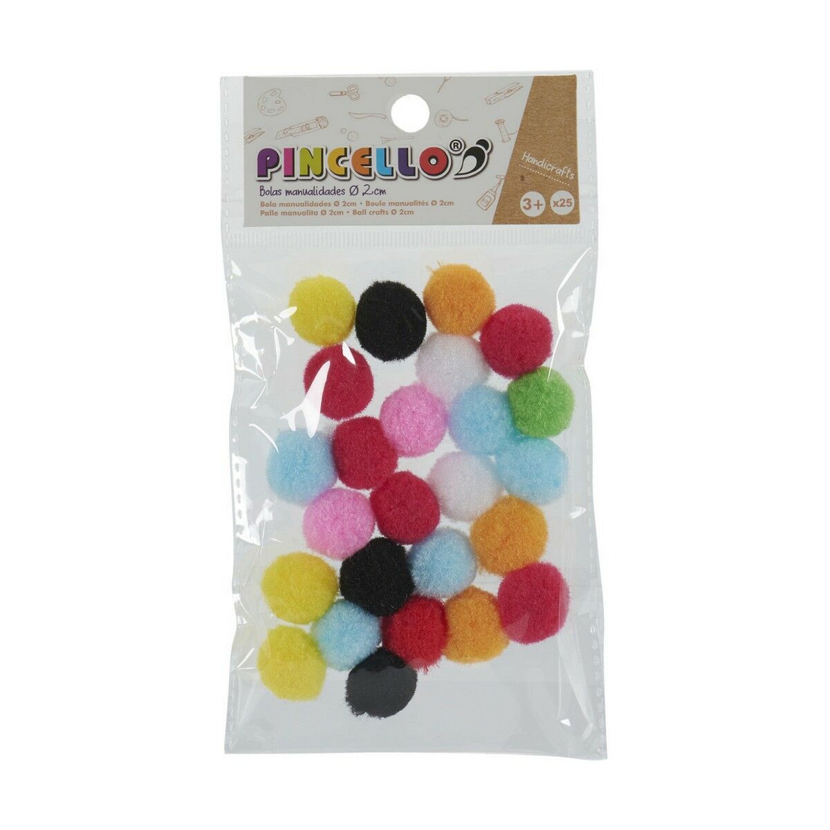 Pincello Materials für Handicrafts Balls Mehrfarbig Ø 2 cm – Produktansicht 3