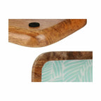 Gift Decor Centerpiece Weiß Braun Grün Polyester Kunstharz Mango Holz Leaf aus a plant – Produktansicht 4