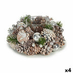 Krist+ Weihnachtskerze Halter Weiß Transparent Silber – Produktansicht 1