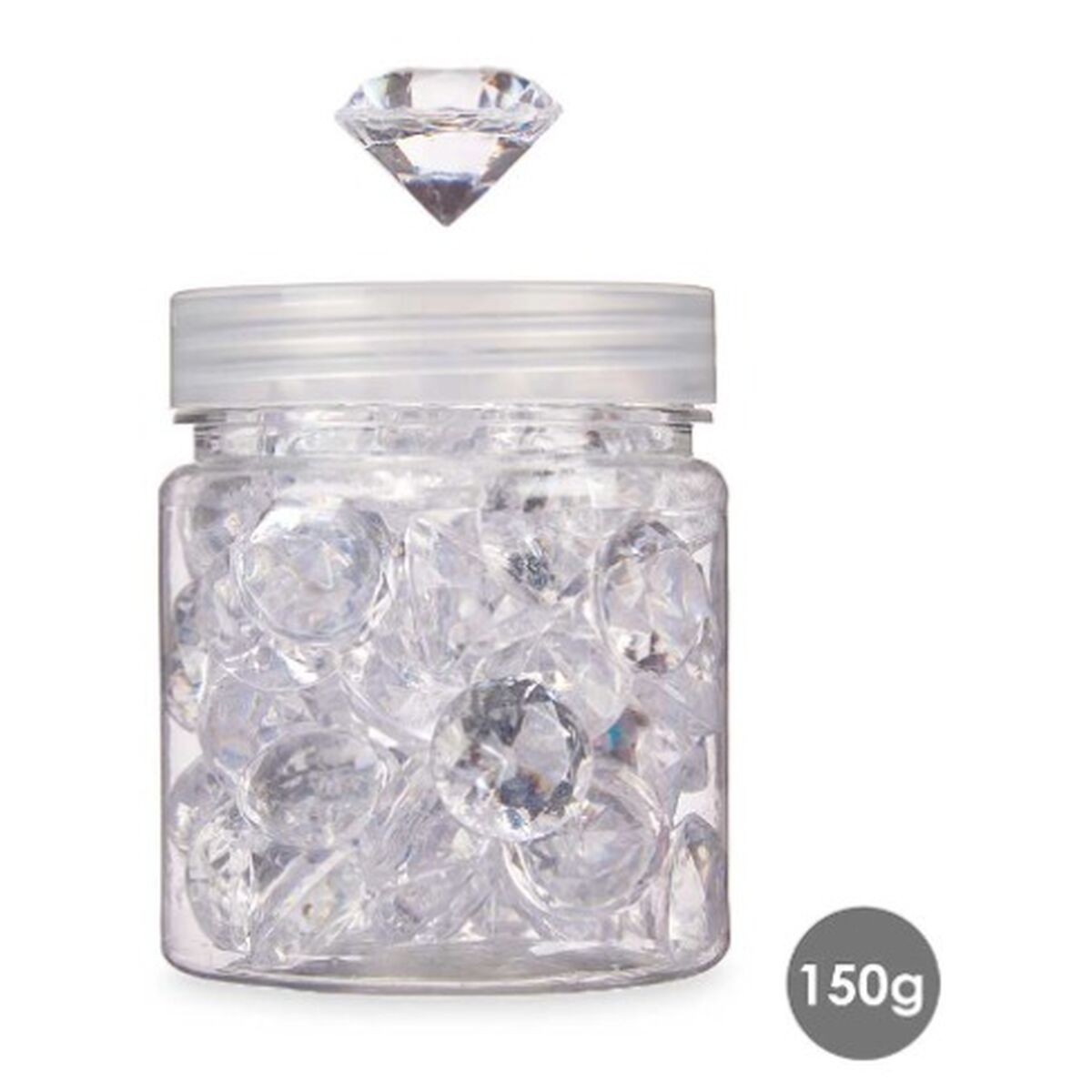 Gift Decor Dekorativ Stones Transparent 150 g Diamant – Produktansicht 4