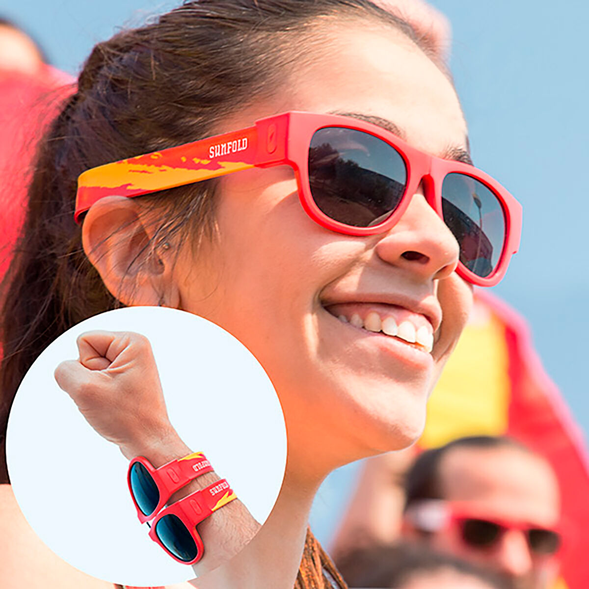 Sunfold Roll-up Sonnenbrille Spain Rot – Produktansicht 1