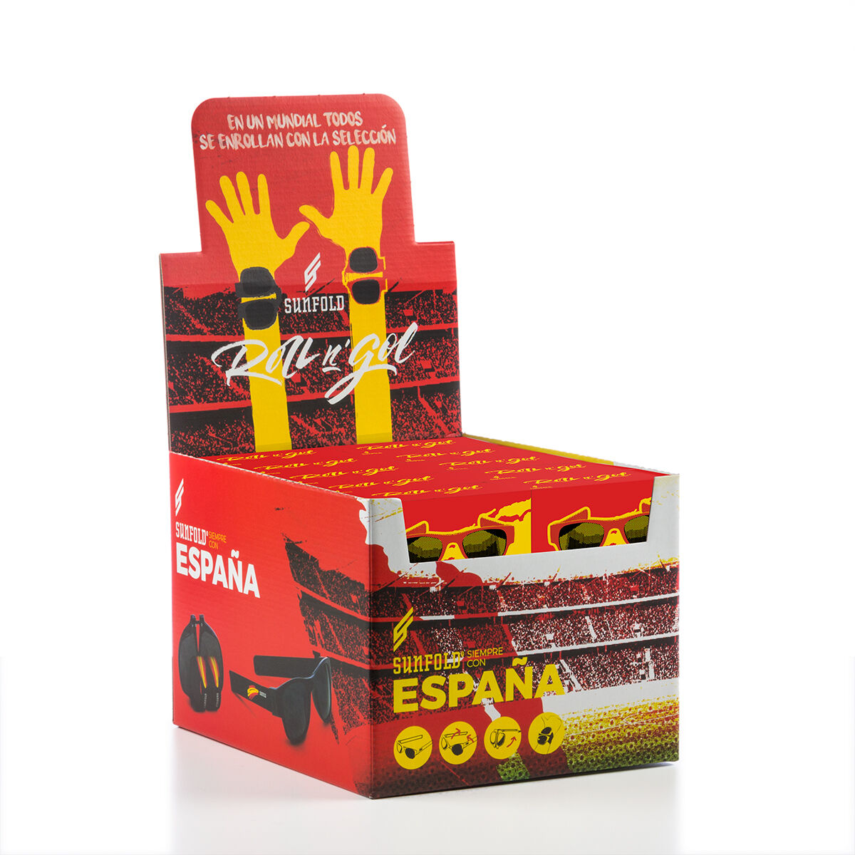 Sunfold Roll-up Sonnenbrille Spain Rot – Produktansicht 8