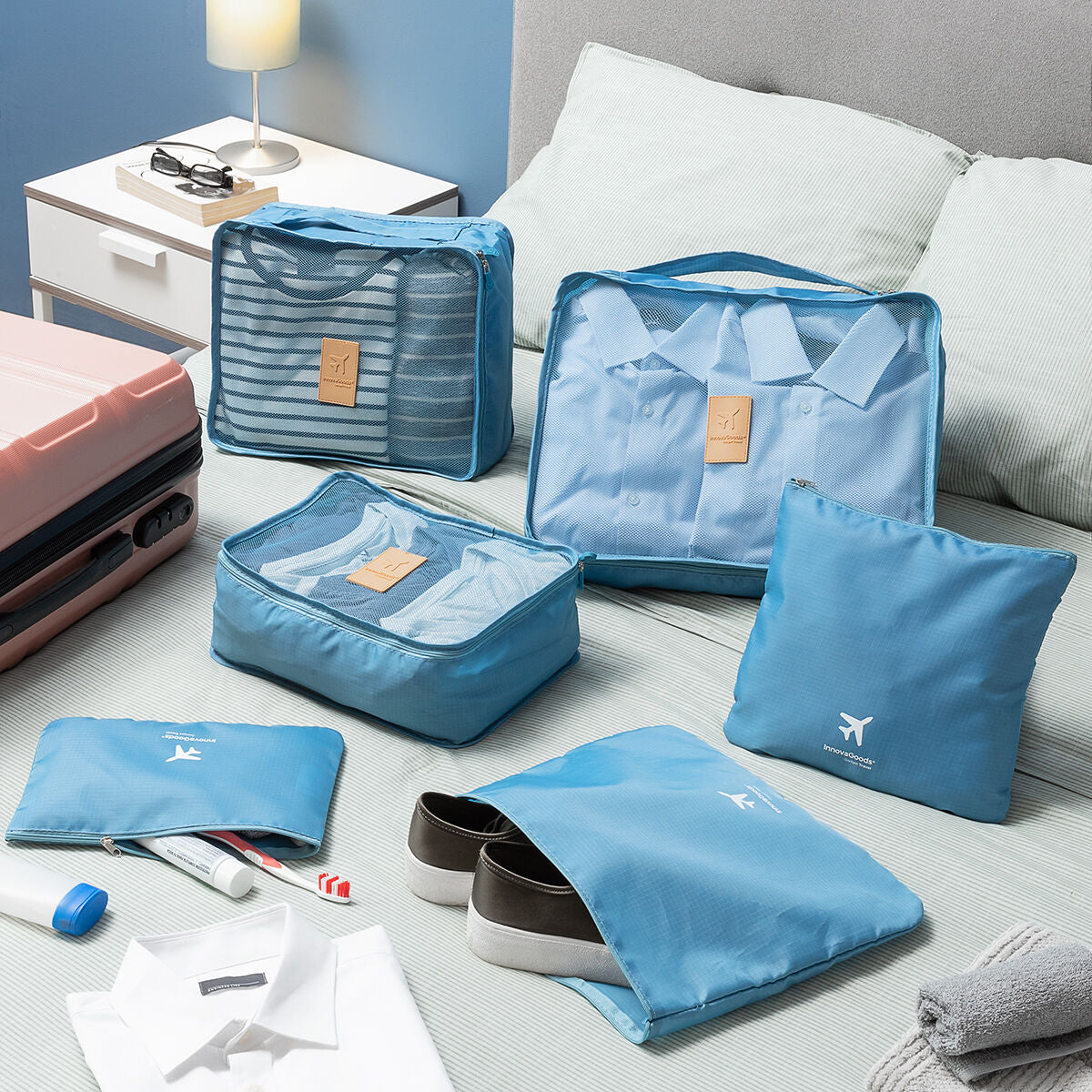 Suitcase Organiser Bag Set Luggan InnovaGoods 6 Teile – Produktbild 1