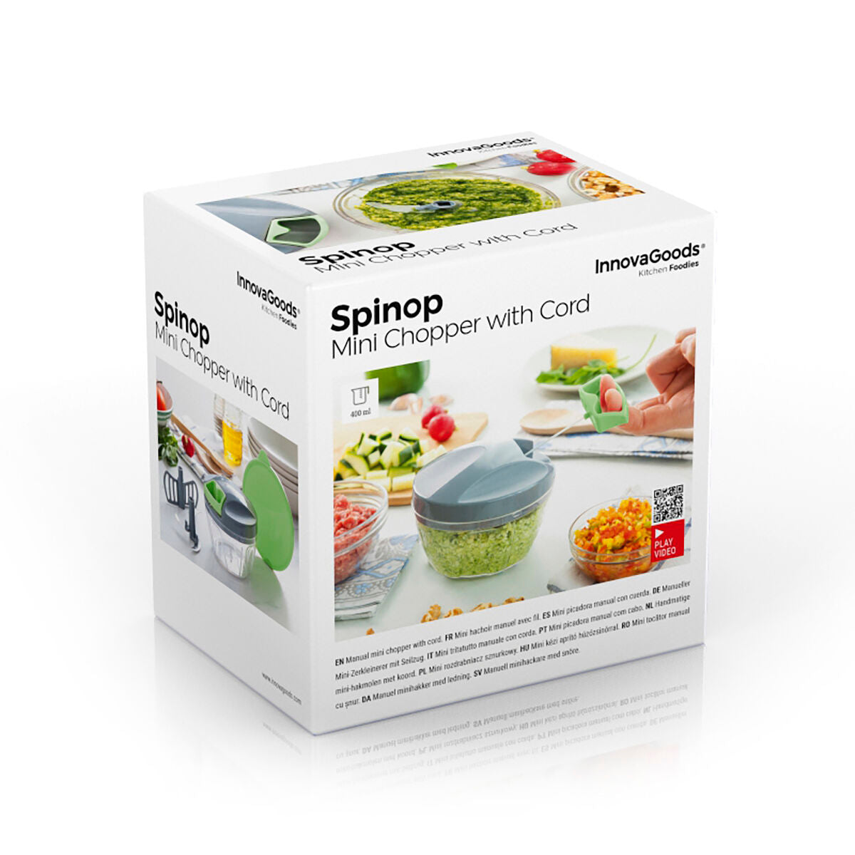 InnovaGoods Manueller Mini-Zerkleinerer mit Zugseil Spinop – Produktansicht 9