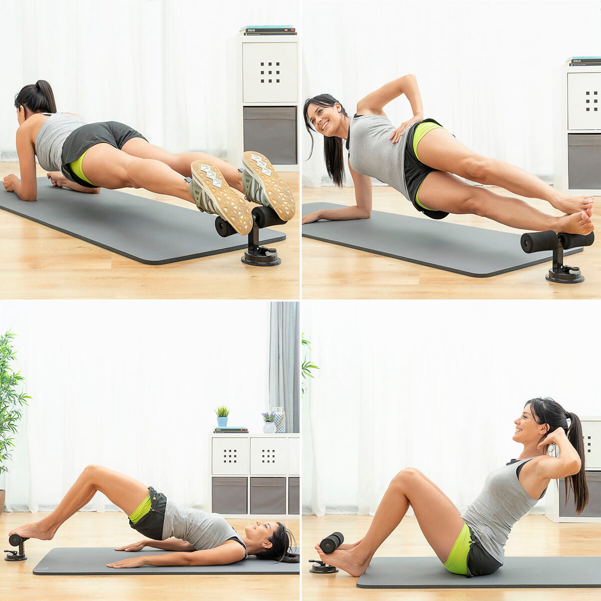Sit-up Bar für Abdominals mit Suction Pad & Trainingsanleitung CoreUp InnovaGoods – Produktansicht 7
