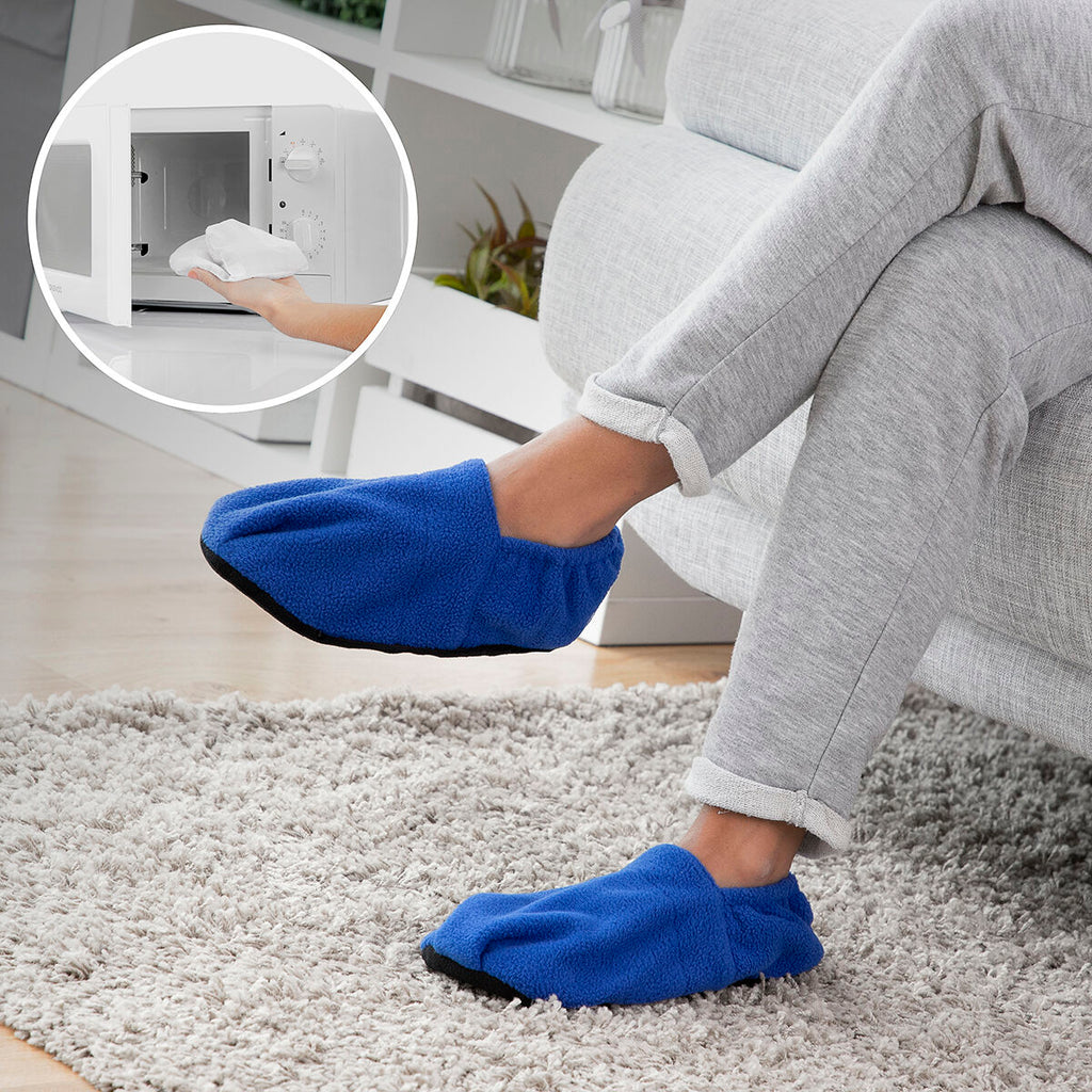 InnovaGoods Microwavable Heated Slippers Blau – Produktansicht 1