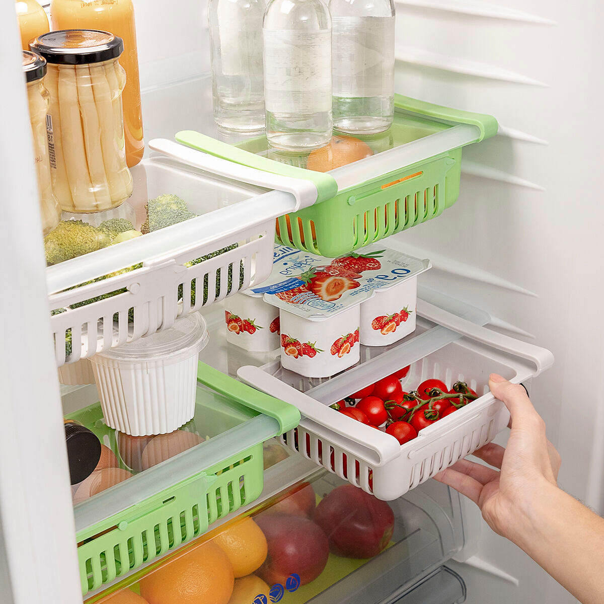 Verstellbar Fridge Organiser Friwer InnovaGoods 2 Stück – Produktbild 1