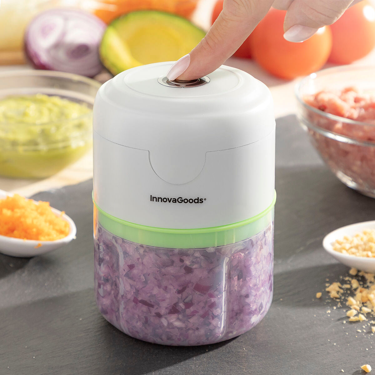 Wiederaufladbar Tragbar Mini Chopper Echoppie InnovaGoods – Produktbild 1