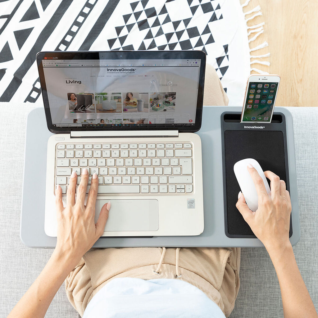 InnovaGoods Tragbar Notebook Desk mit XL Kissen Deskion – Produktansicht 6