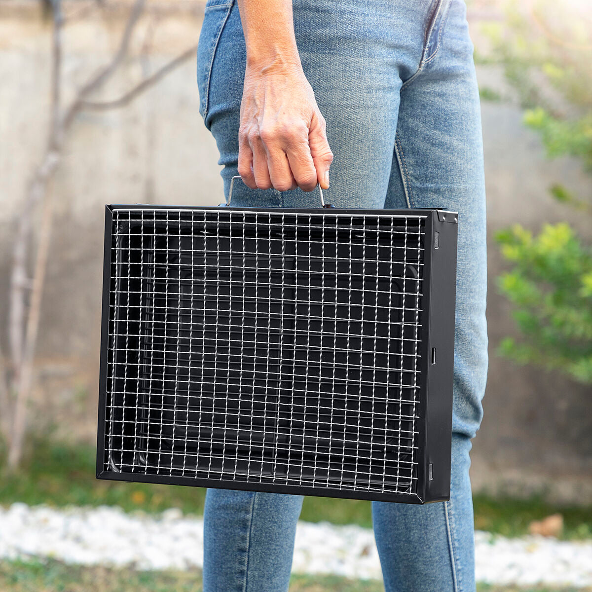 Klappbar Tragbar Barbecue für use mit Charcoal BearBQ InnovaGoods – Produktansicht 2