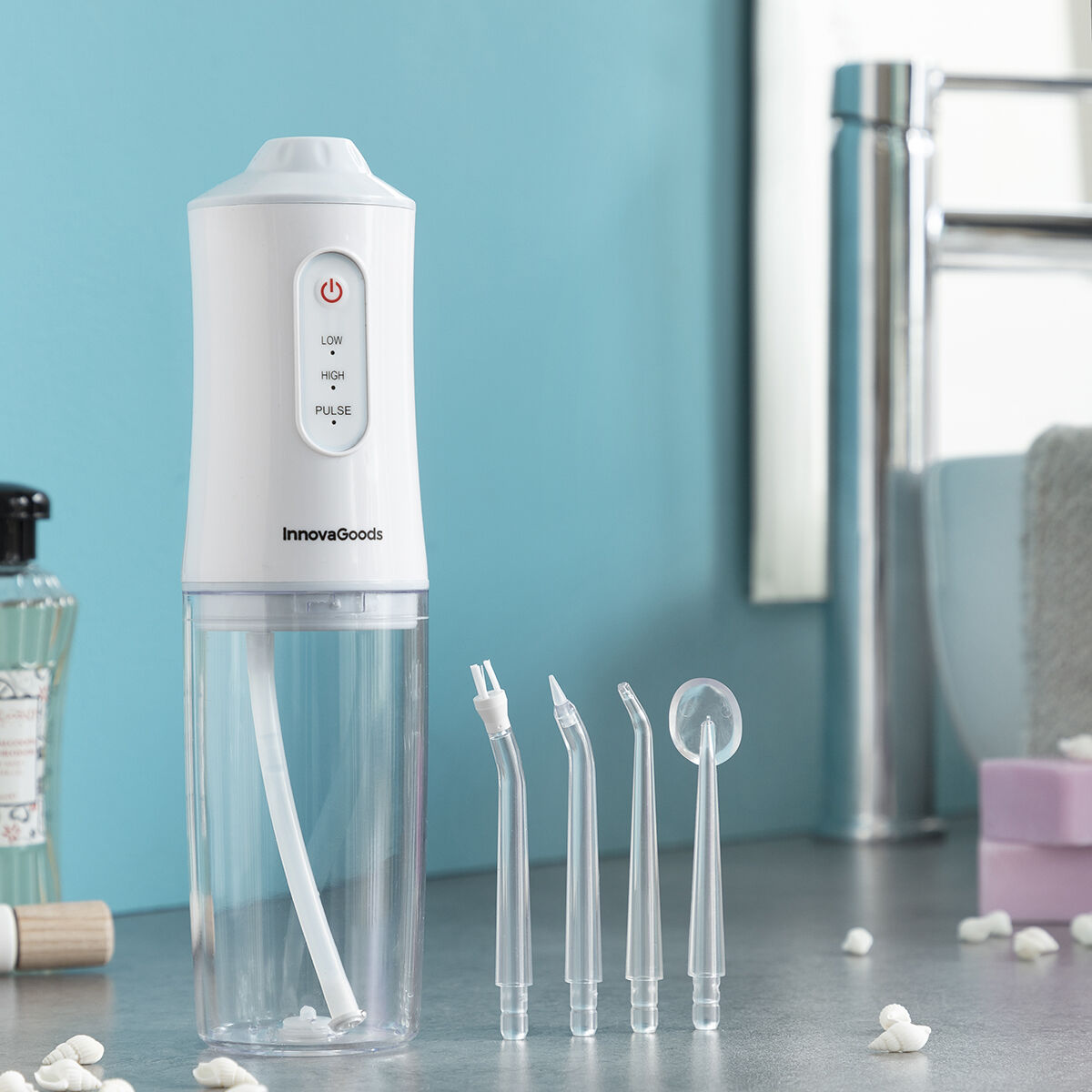 InnovaGoods Tragbar Wiederaufladbar Oral Irrigator Denter – Produktansicht 3