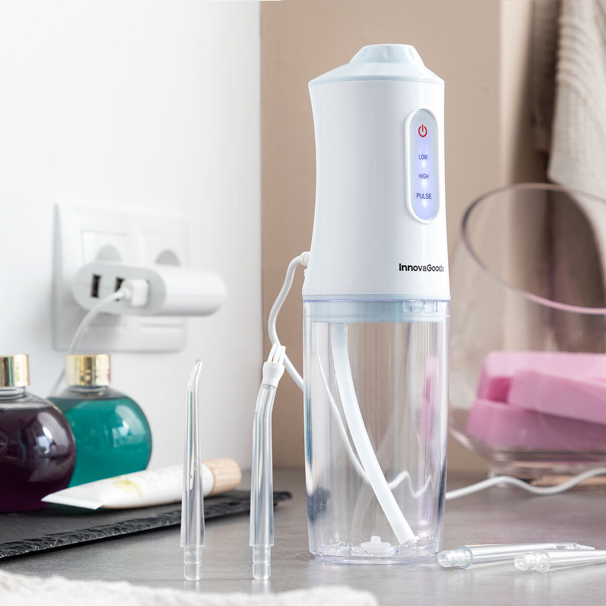 InnovaGoods Tragbar Wiederaufladbar Oral Irrigator Denter – Produktansicht 9