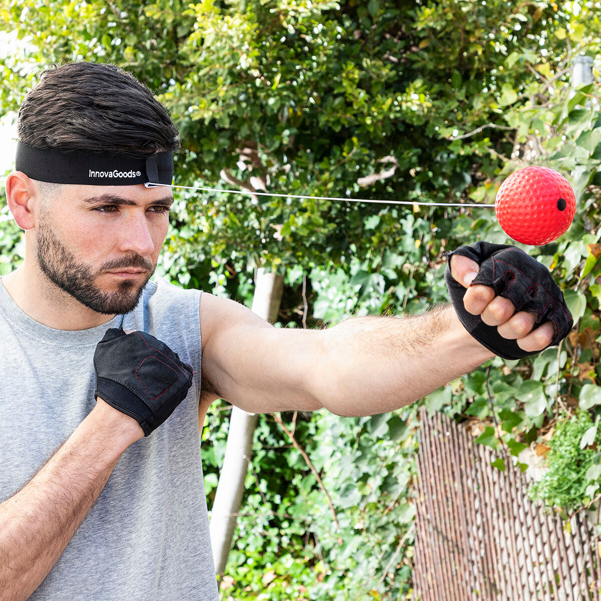 InnovaGoods Trainings- und Reflexball-Set Balxing – Produktansicht 5