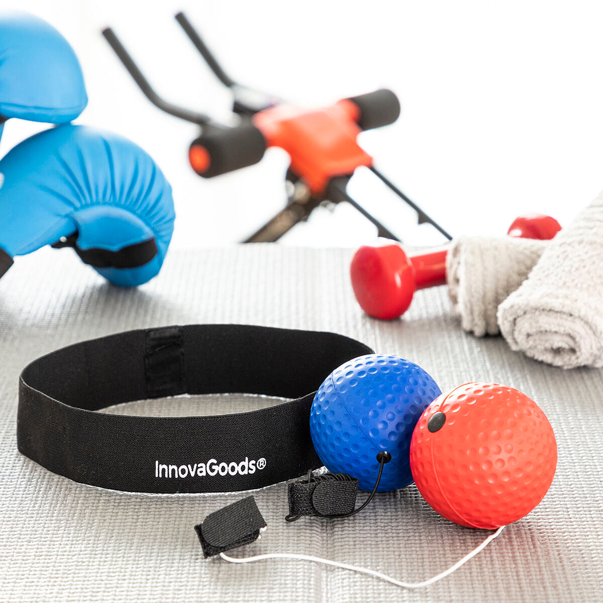 InnovaGoods Trainings- und Reflexball-Set Balxing – Produktansicht 8