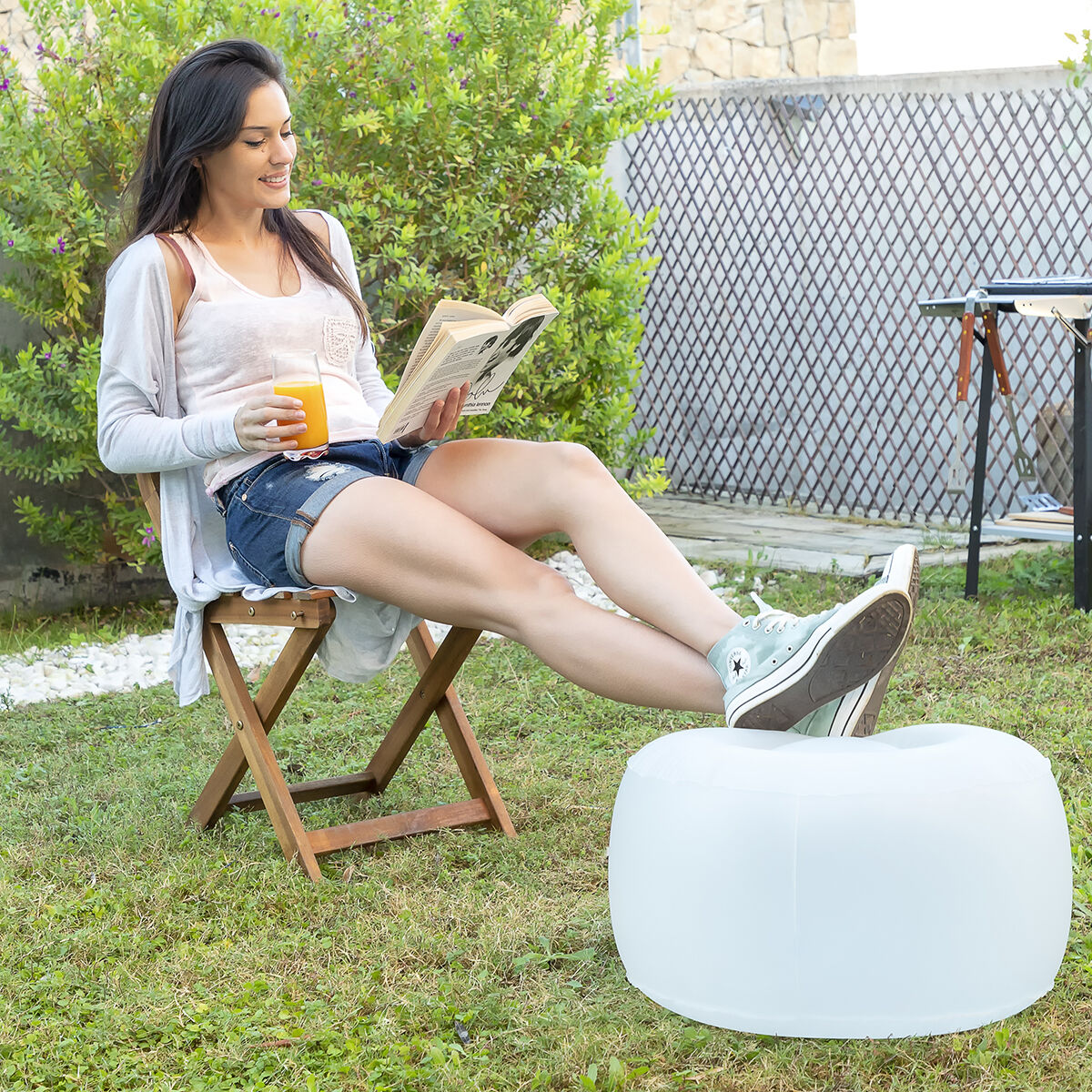 Aufblasbar Seat mit Mehrfarbig LED & Fern Steuerung Pulight InnovaGoods – Produktansicht 4