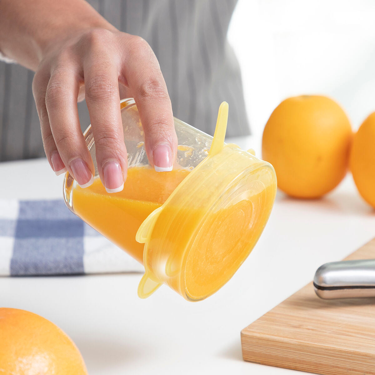 Set aus 10 Wiederverwendbar & Verstellbar Küche Lids Lilyd InnovaGoods – Produktansicht 7