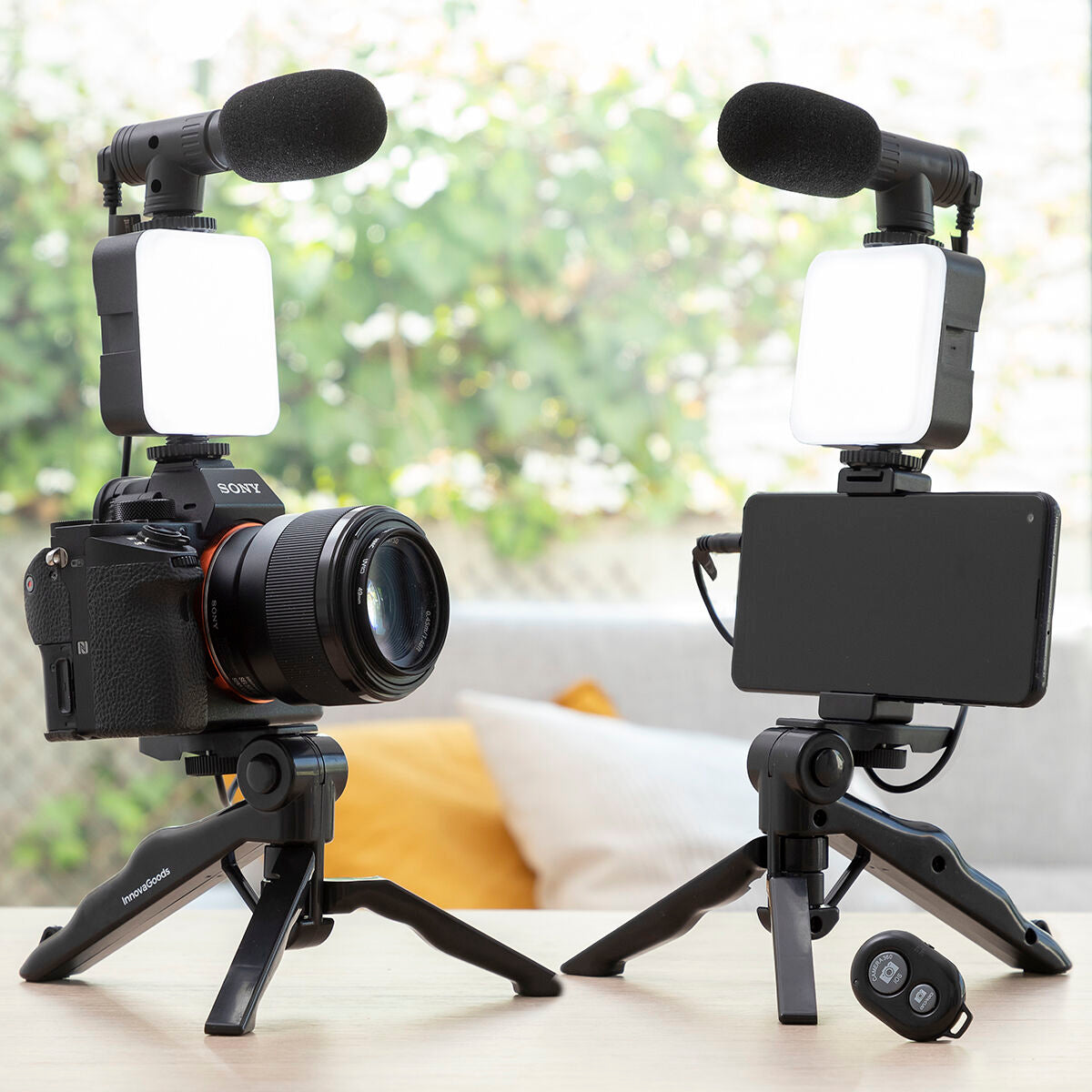 Vlogging Kit mit Leicht, Mikrofon & Fern Steuerung Plodni InnovaGoods – Produktansicht 4