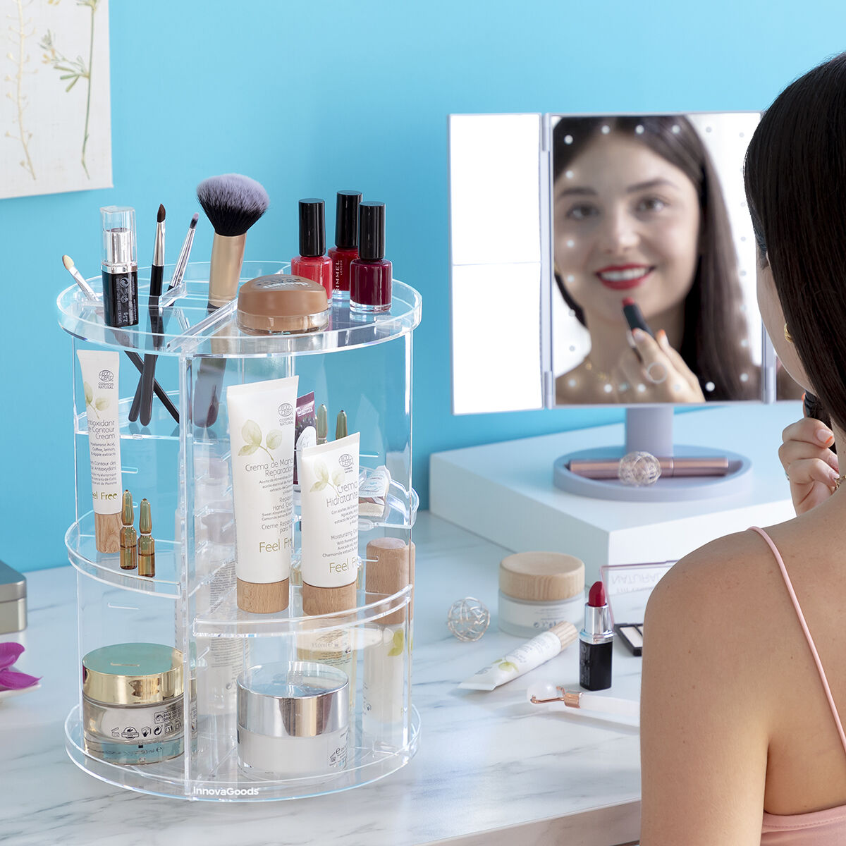 InnovaGoods Rotating Make-up Organiser Rolkup – Produktansicht 1