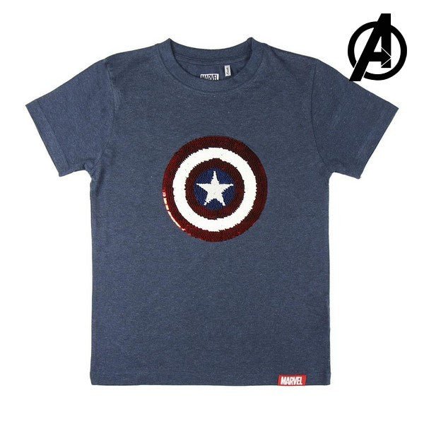 Avengers Kinder Kurzarm T-Shirt The Marineblau Blau