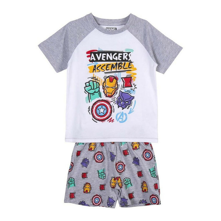 Avengers Summer Pyjama The Grau Weiß