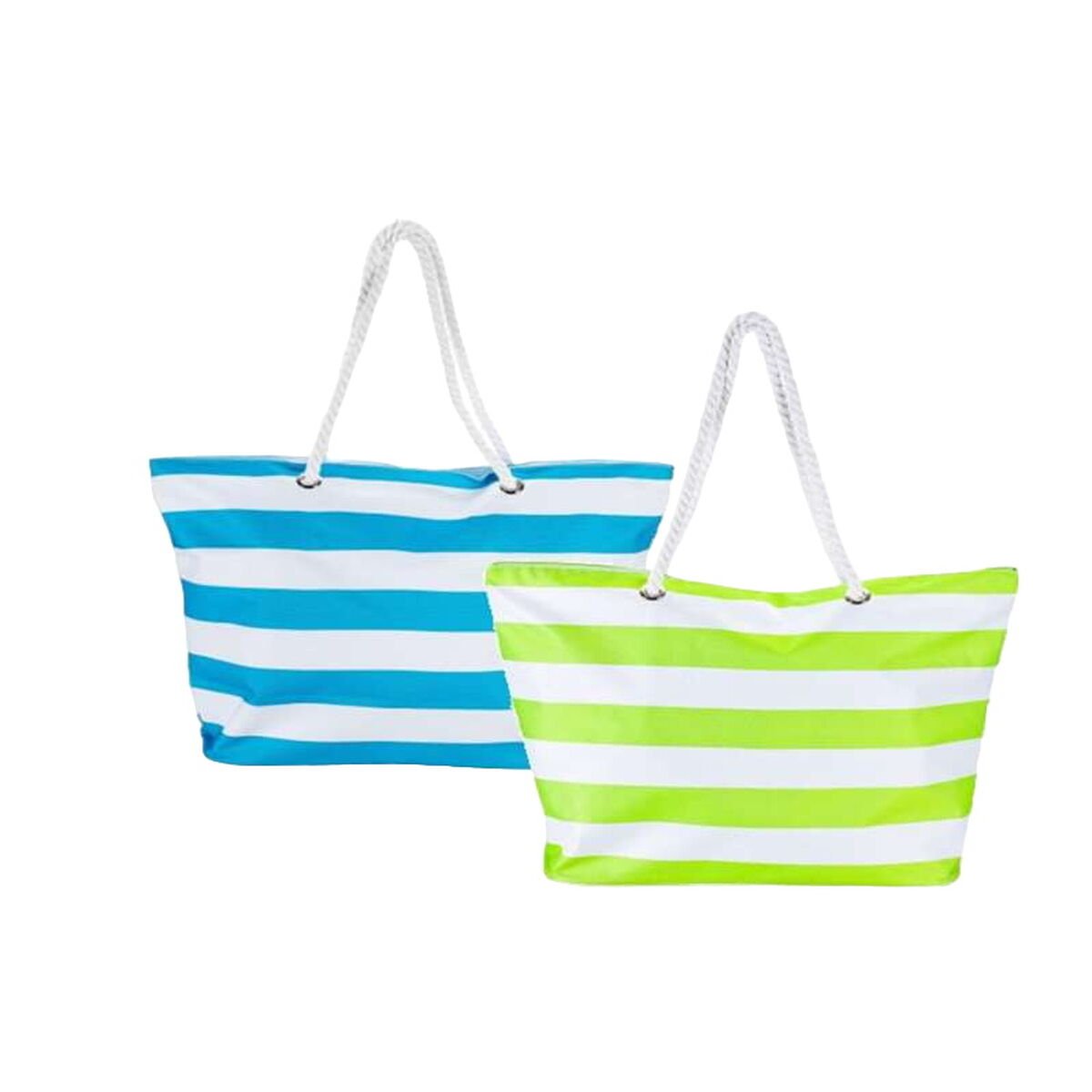 Bismark Strandtasche Blau Weiß Oxford – Produktbild 1