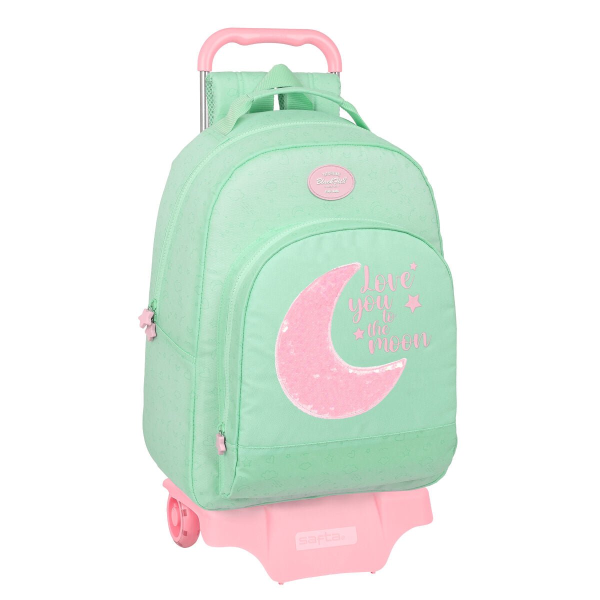 BlackFit8 Schulrucksack mit Rollen Moon Grün – Produktbild 1