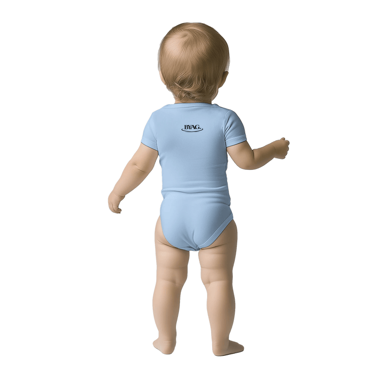 BYAG. Baby Short Sleeve Bodysuit – Blue