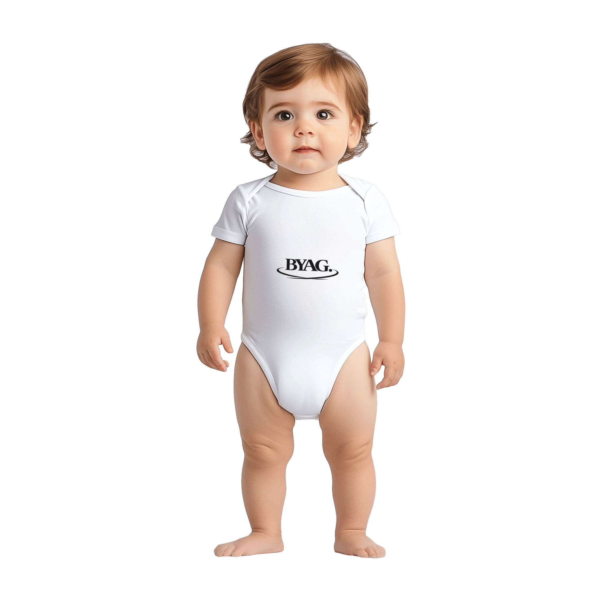 BYAG. Baby Short Sleeve Bodysuit – White - BYAG.DEPrint MaterialBYAG.DEBYAG.DE#original_value#12M