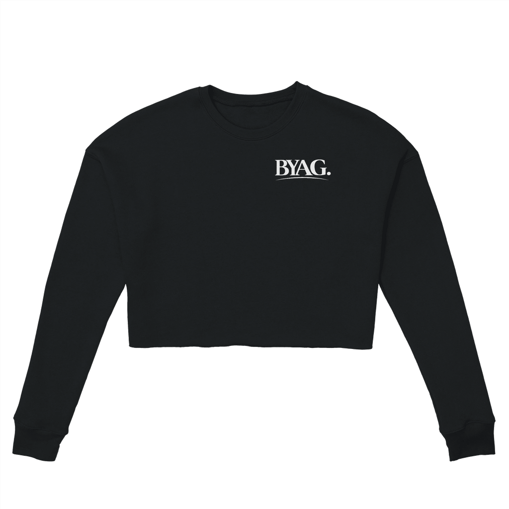 BYAG. Everyday Cropped Sweatshirt – Black - BYAG.DEPrint MaterialBYAG.DEBYAG.DE#original_value#S