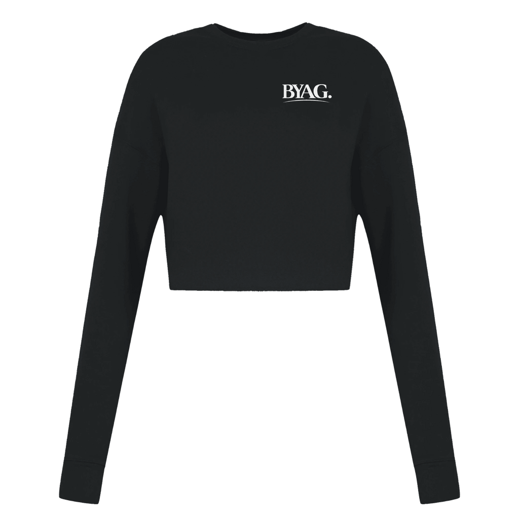 BYAG. Everyday Cropped Sweatshirt – Black - BYAG.DEPrint MaterialBYAG.DEBYAG.DE#original_value#S