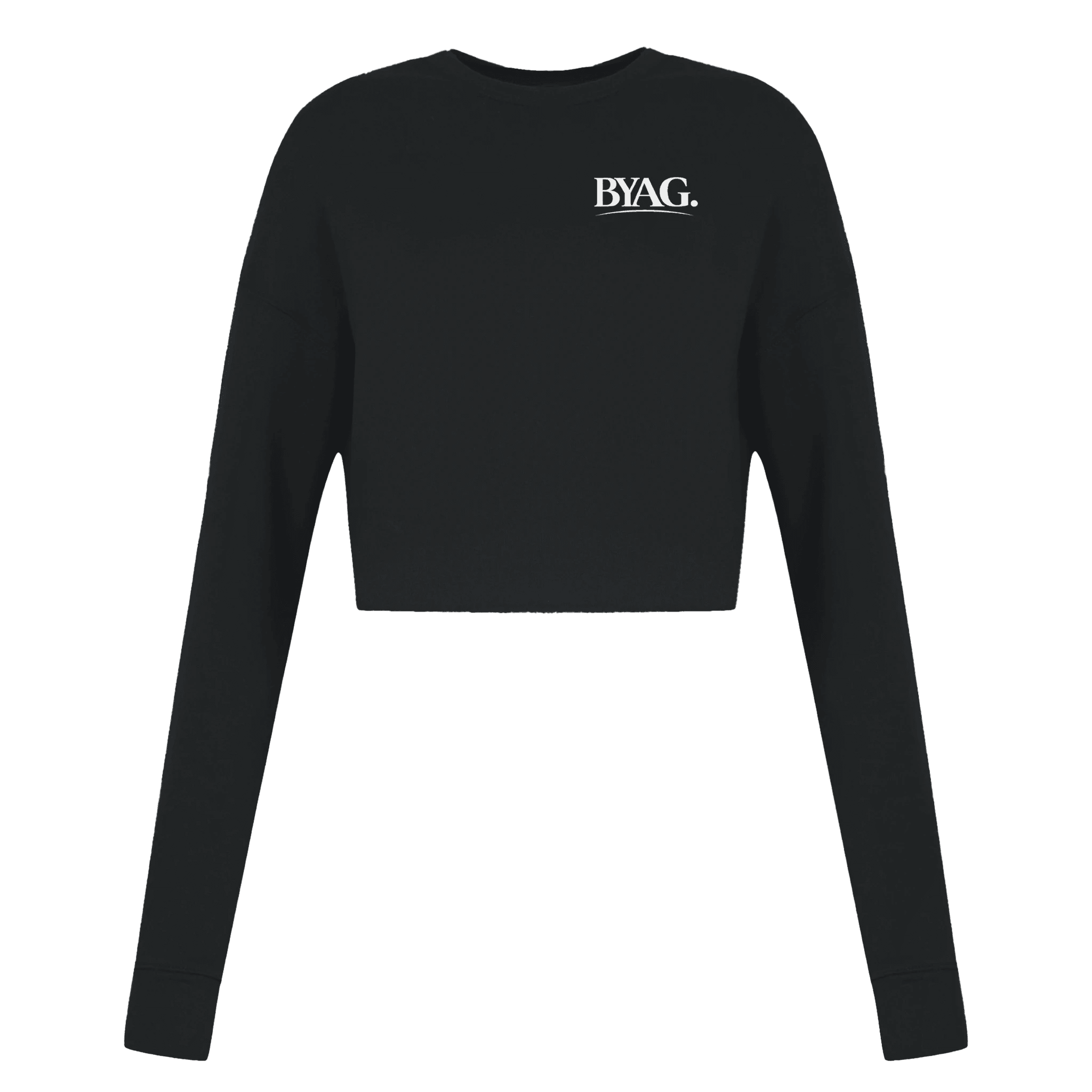BYAG. Everyday Cropped Sweatshirt – Black - BYAG.DEPrint MaterialBYAG.DEBYAG.DE#original_value#S