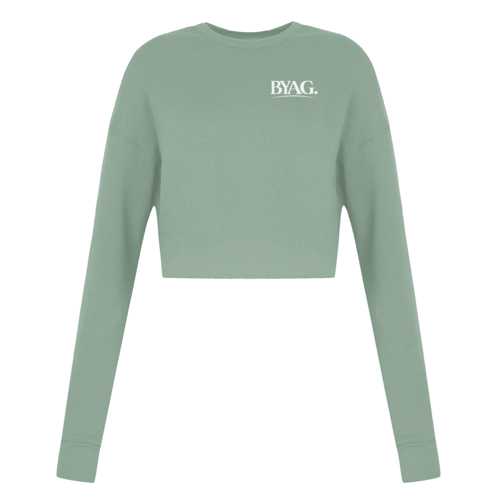 BYAG. Everyday Cropped Sweatshirt – Sage Green - BYAG.DEPrint MaterialBYAG.DEBYAG.DE#original_value#S