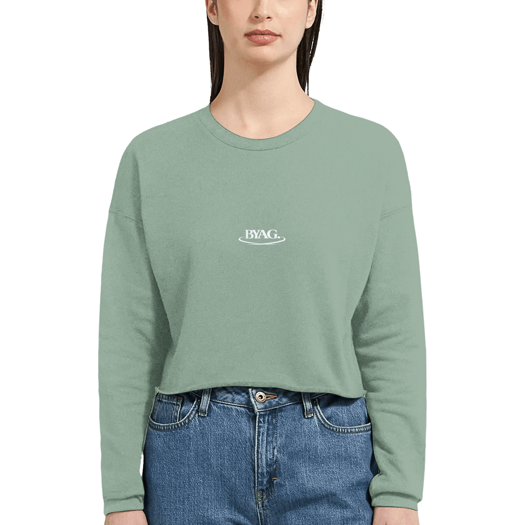 BYAG. Everyday Cropped Sweatshirt – Dusty Blue - BYAG.DEPrint MaterialBYAG.DEBYAG.DE#original_value#S