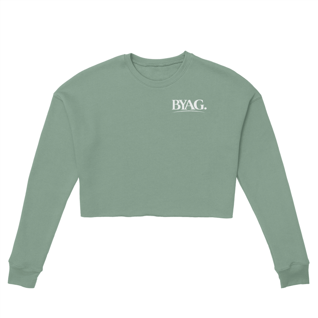 BYAG. Everyday Cropped Sweatshirt – Sage Green - BYAG.DEPrint MaterialBYAG.DEBYAG.DE#original_value#S
