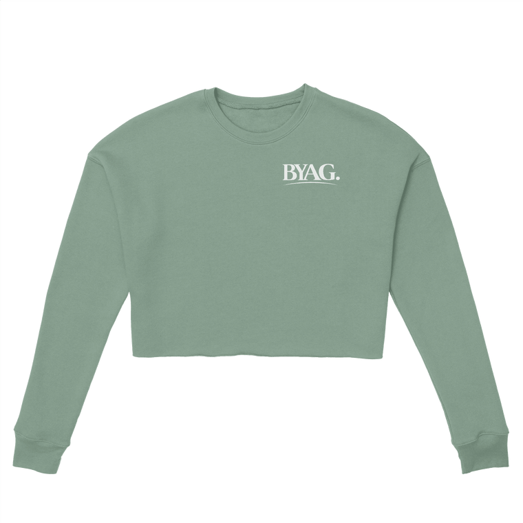 BYAG. Everyday Cropped Sweatshirt – Sage Green