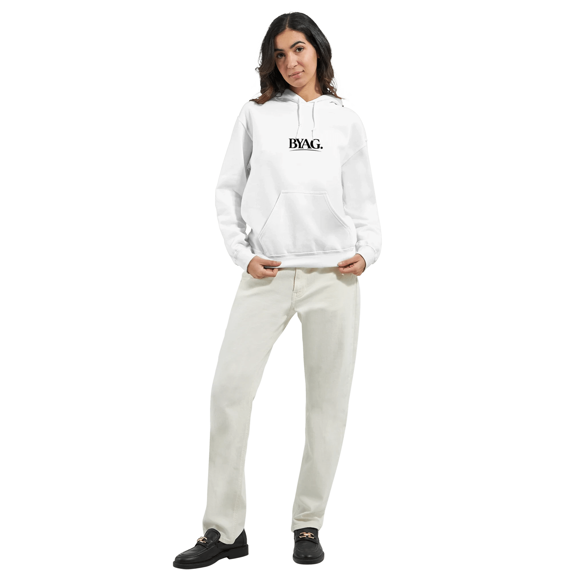 BYAG. Everyday Signature Hoodie – White - BYAG.DEPrint MaterialBYAG.DEBYAG.DE#original_value#S