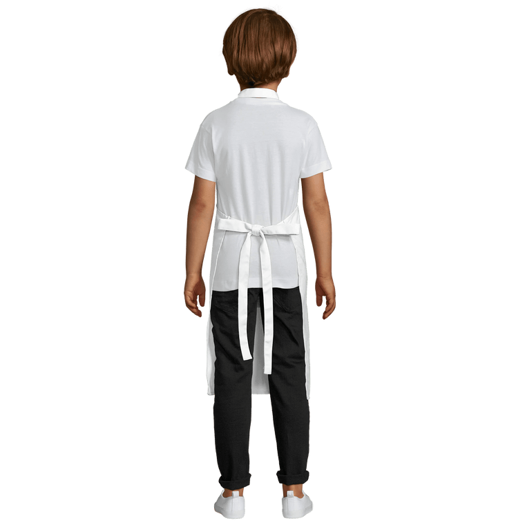 BYAG. Kids Apron with Pocket – White