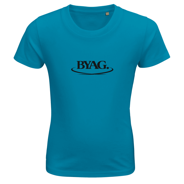 BYAG. Kids Organic T-Shirt – Aqua