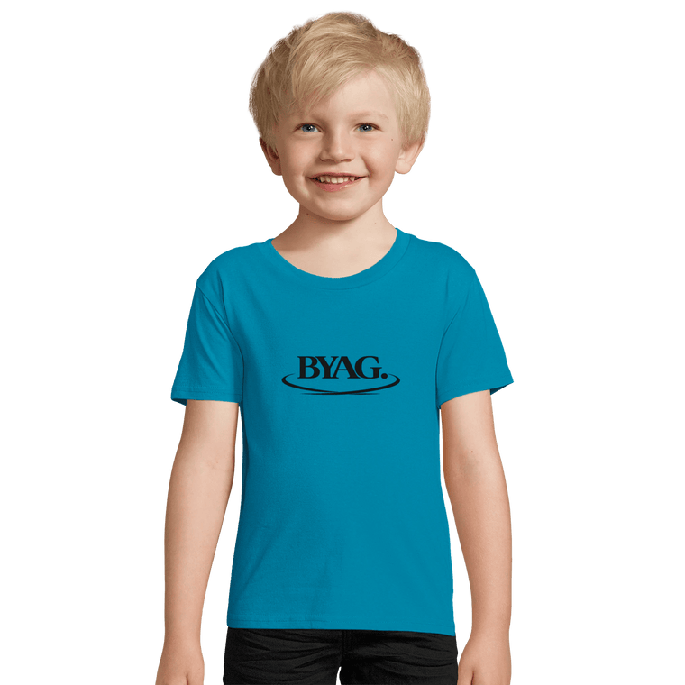 BYAG. Kids Organic T-Shirt – Aqua