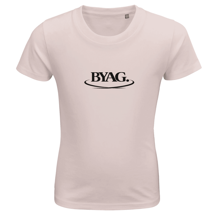 BYAG. Kids Organic T-Shirt – Pale Pink