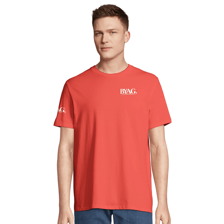 BYAG. Organic T-Shirt – Burnt Coral