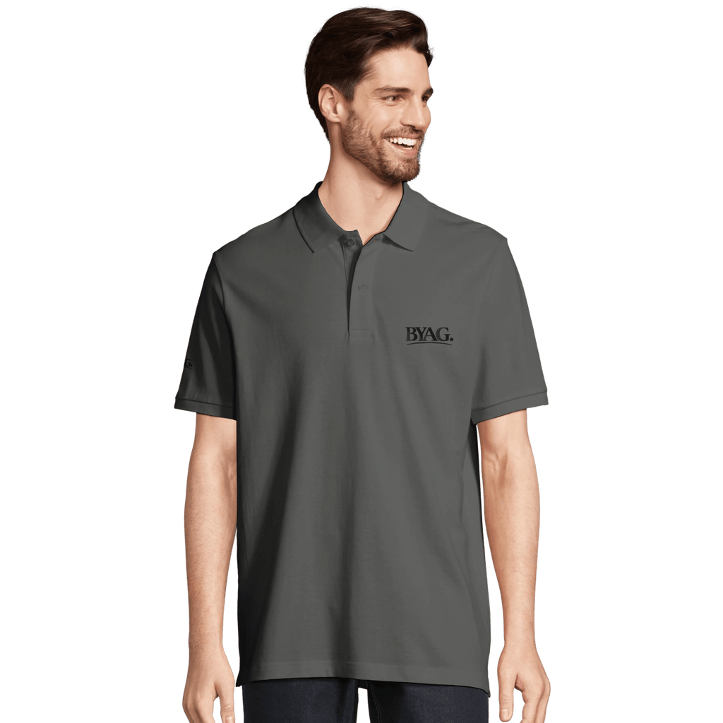 BYAG. Organic Polo Shirt – Grey - BYAG.DEPrint MaterialBYAG.DEBYAG.DE#original_value#XXS