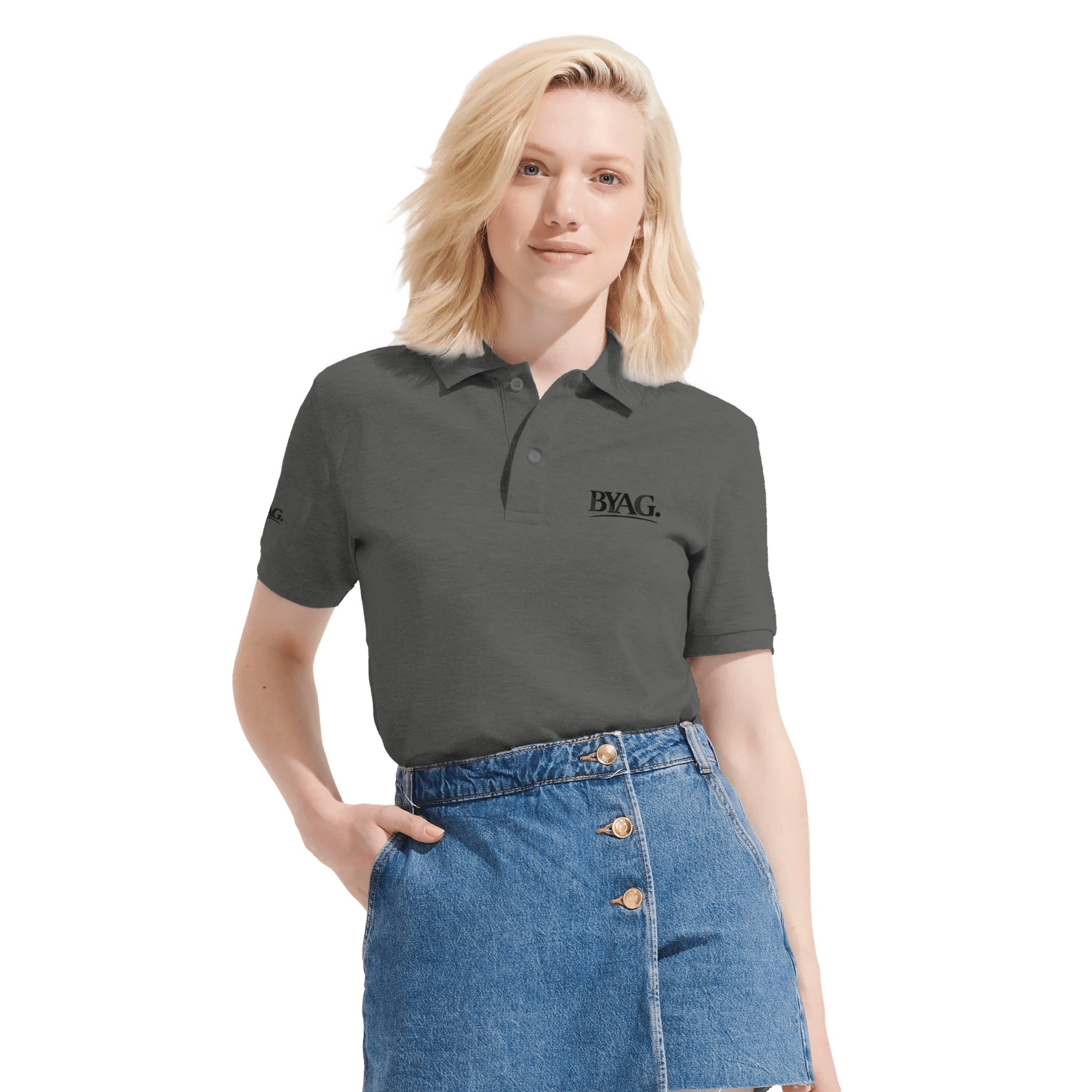 BYAG. Organic Polo Shirt – Grey - BYAG.DEPrint MaterialBYAG.DEBYAG.DE#original_value#XXS